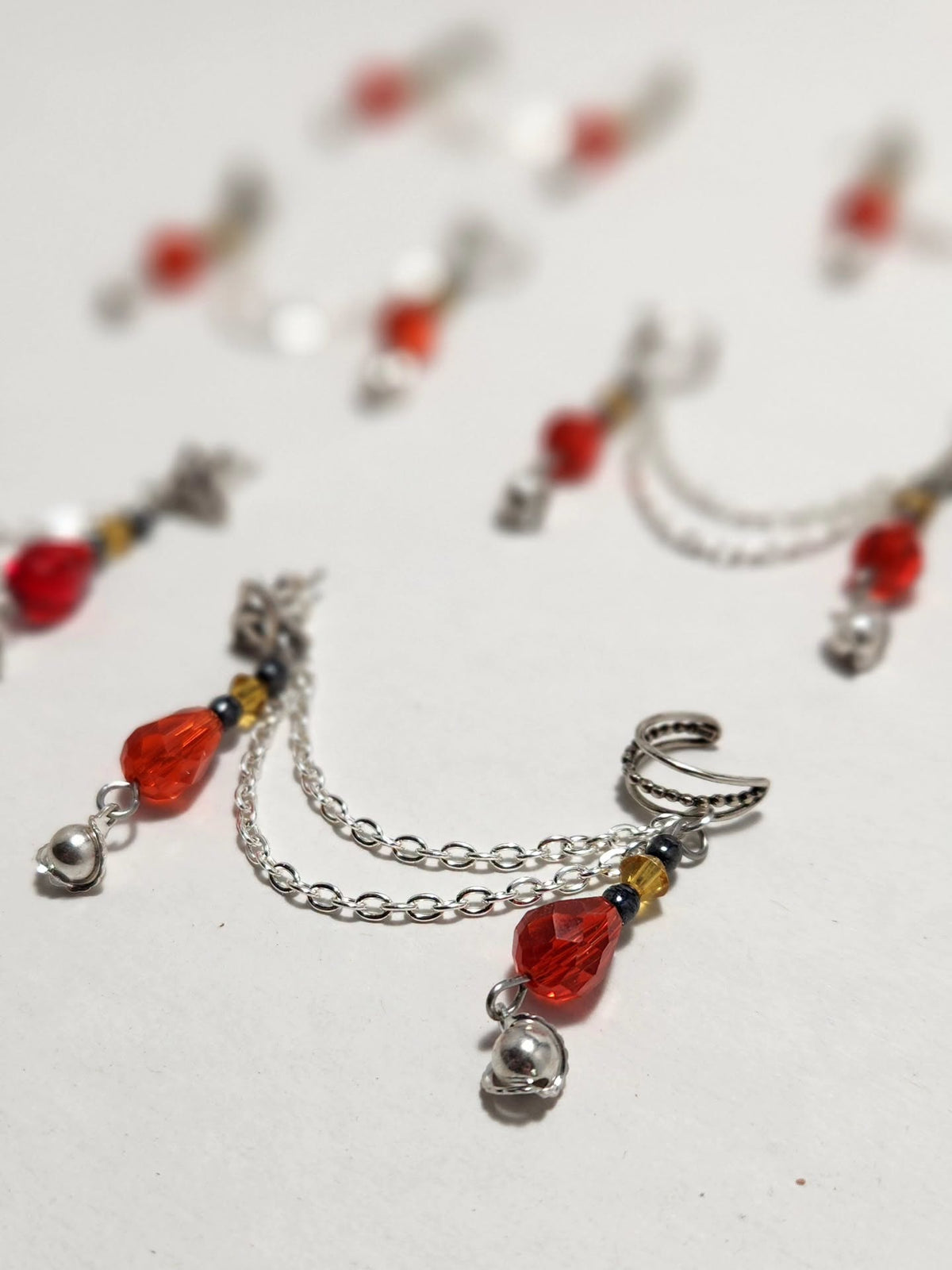 Ember Glow Fancy Chain Ear Cuff