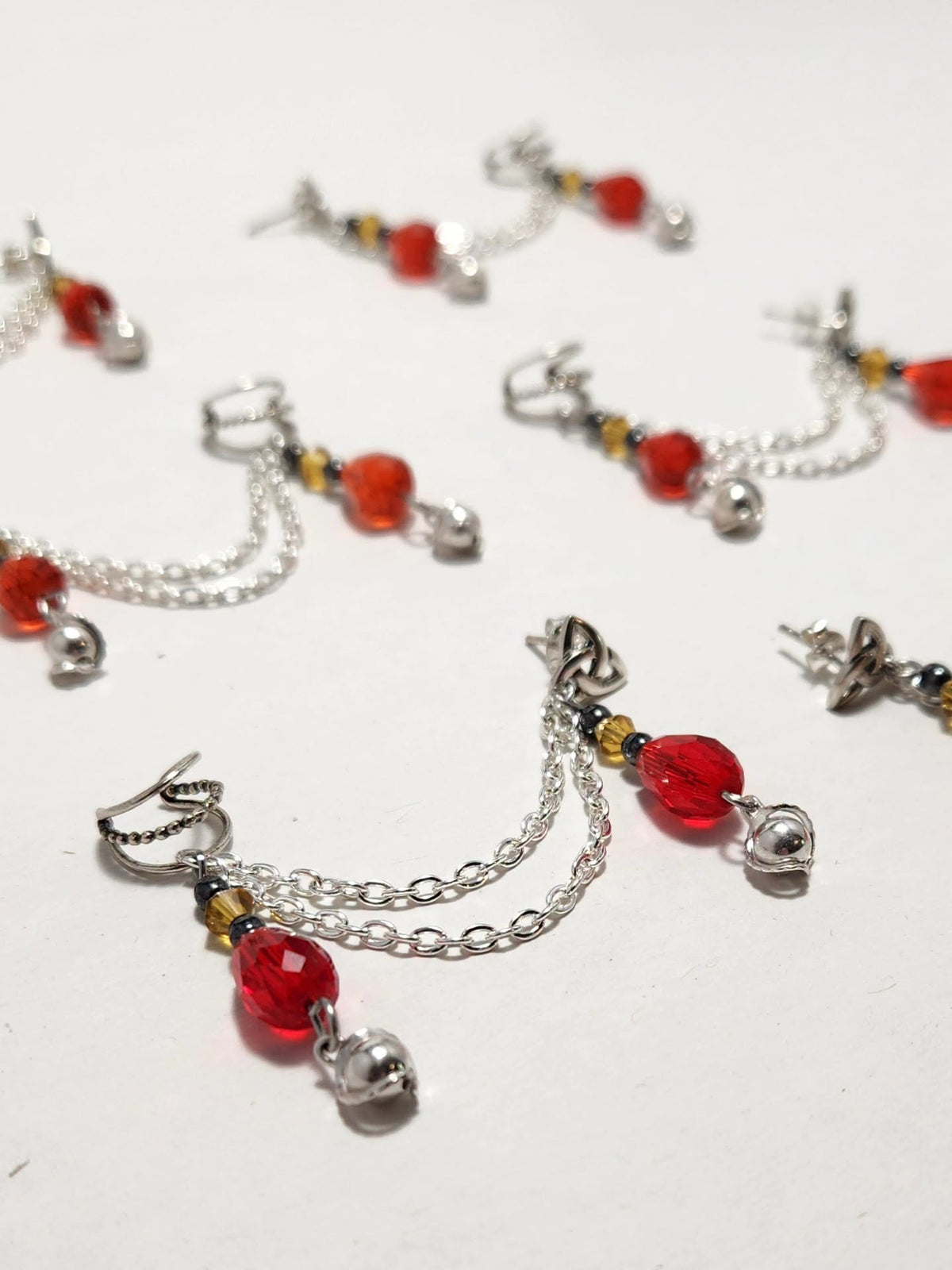 Ember Glow Fancy Chain Ear Cuff