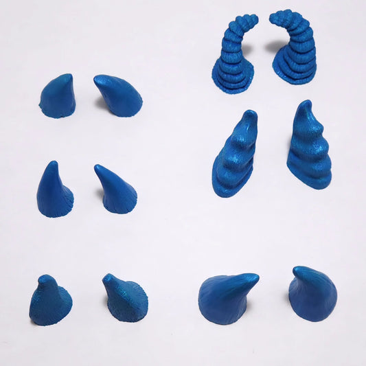 Assorted Aradani Resin Glue-on Horns - Iridescent Night