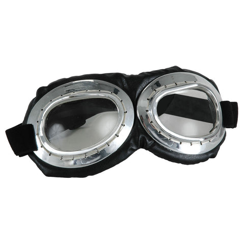 Aviator Goggles Silver and Black