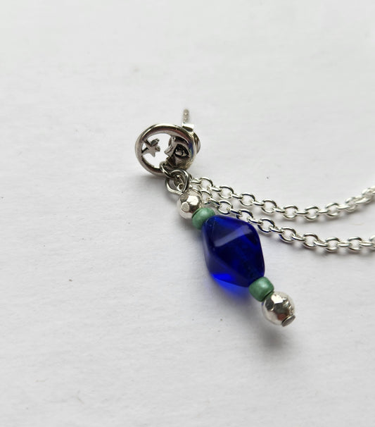 Blue Moon Chain Ear Cuff