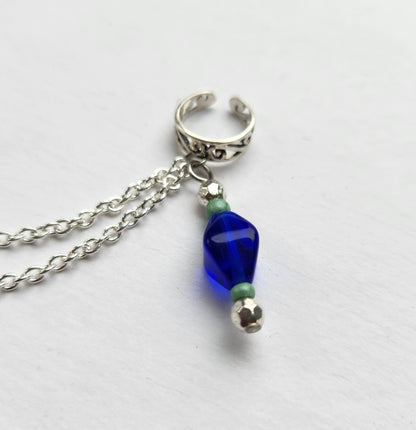 Blue Moon Chain Ear Cuff