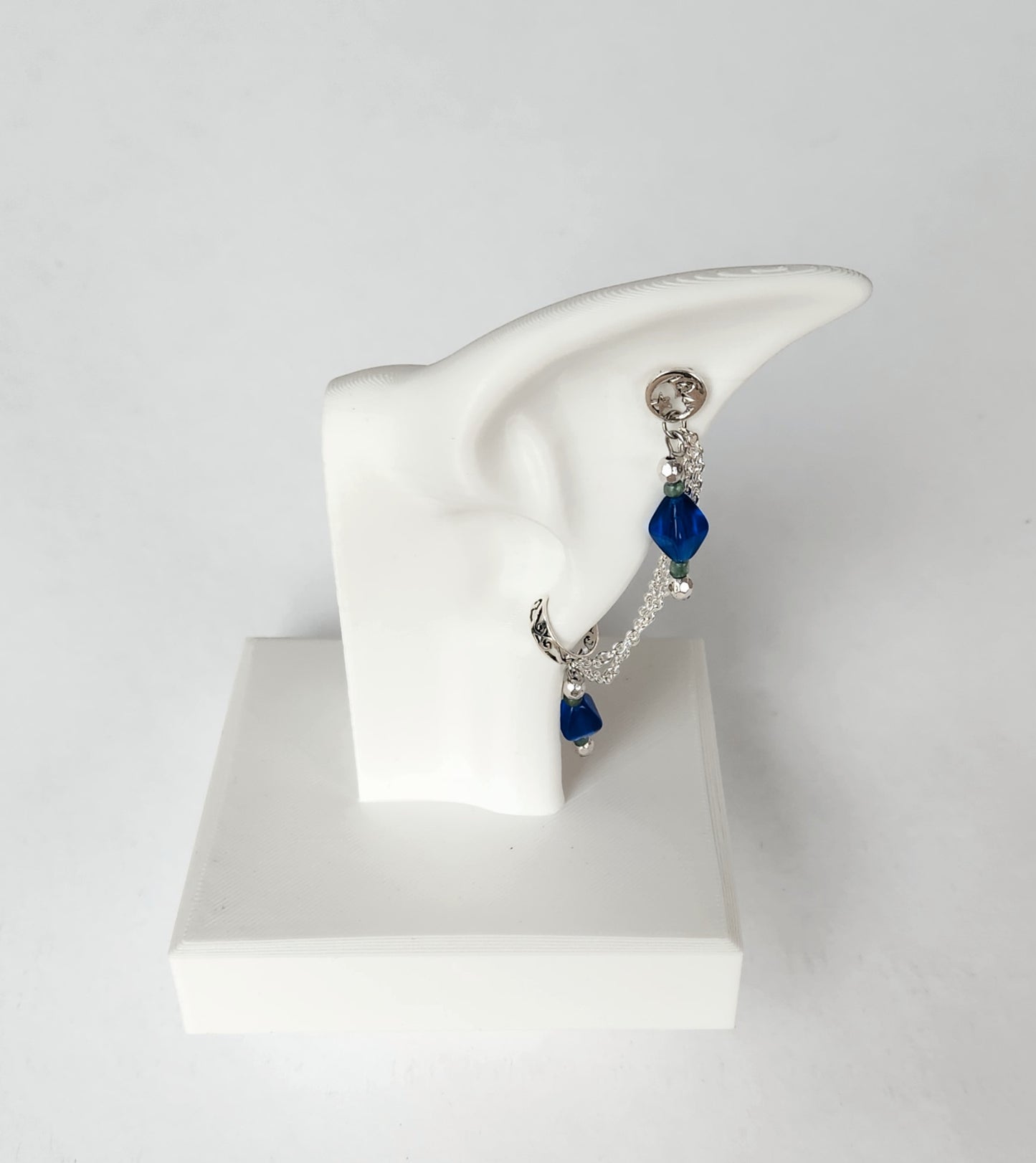 Blue Moon Chain Ear Cuff
