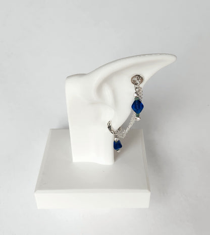 Blue Moon Chain Ear Cuff