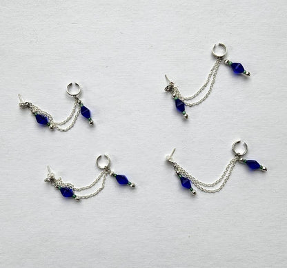 Blue Moon Chain Ear Cuff
