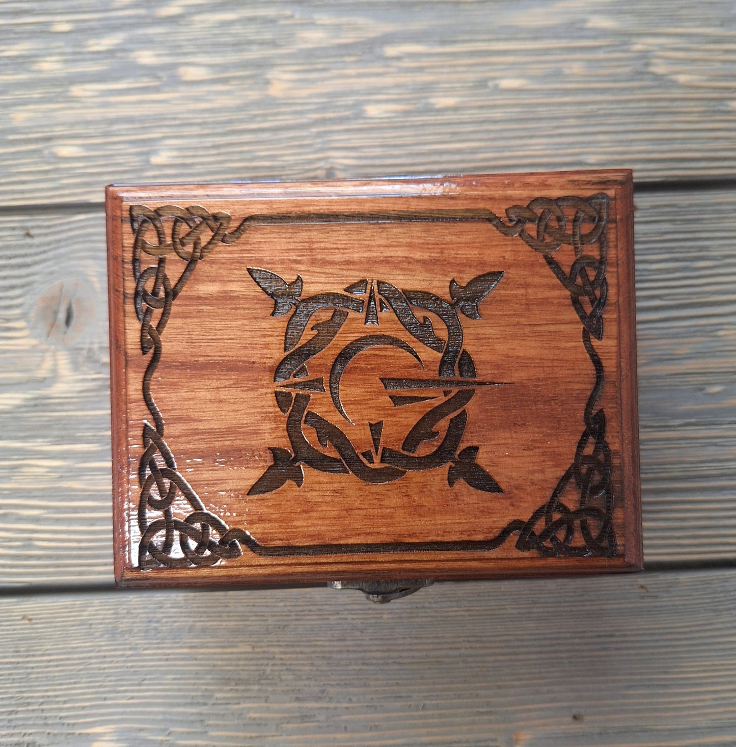 Elven Geek Dice Box, Engraved Wood