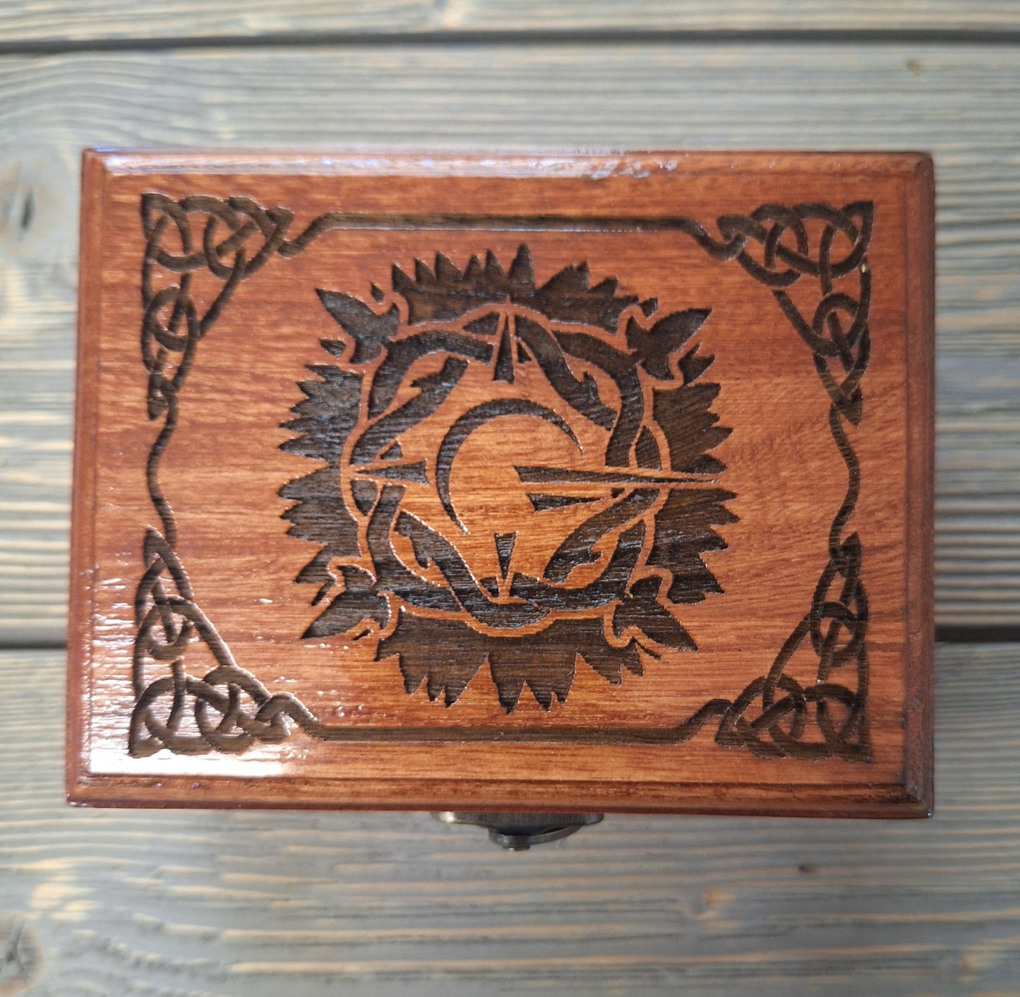 Elven Geek Dice Box, Engraved Wood