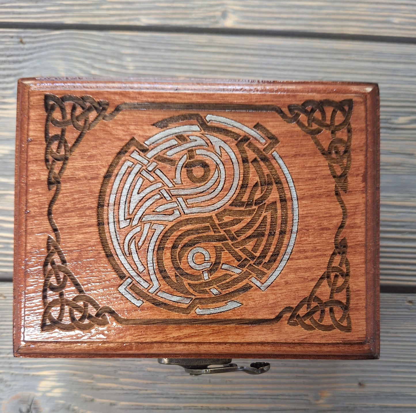 Elven Geek Dice Box, Engraved Wood