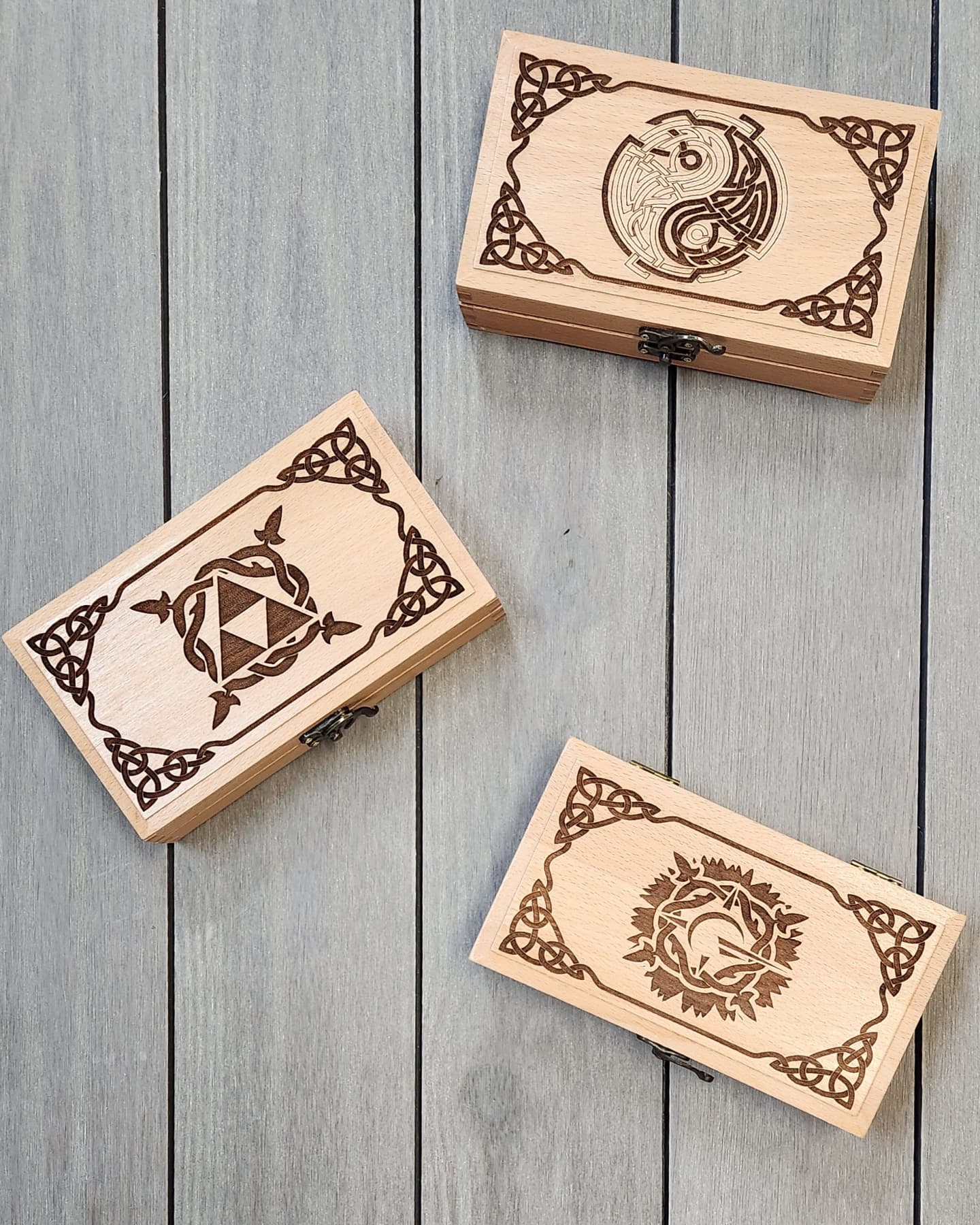 Elf Ear Box of Holding, Engraved Wood