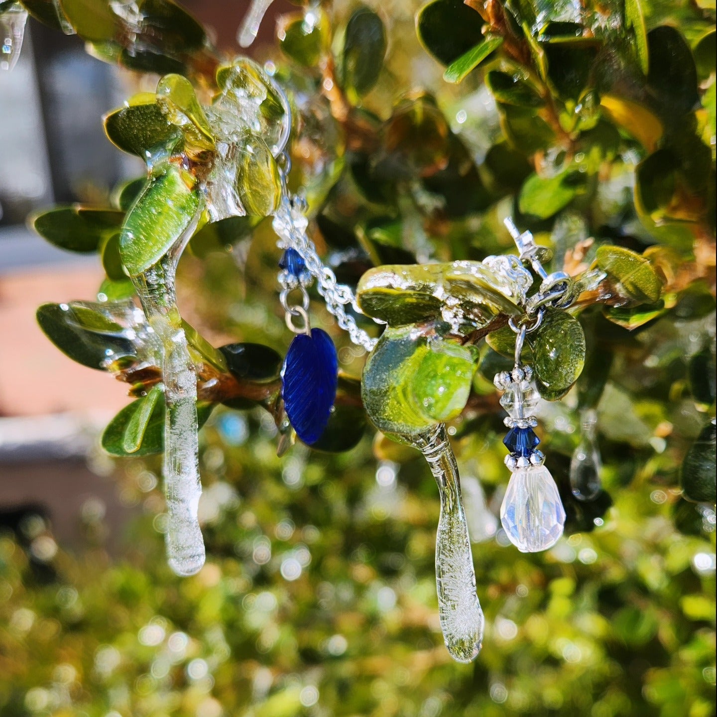 Winter Leaf Chain Ear Cuff