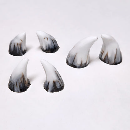 Assorted Aradani Resin Glue-on Horns - Aged Bone Swirl