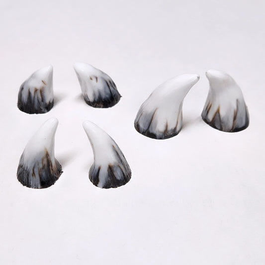 Assorted Aradani Resin Glue-on Horns - Aged Bone Swirl