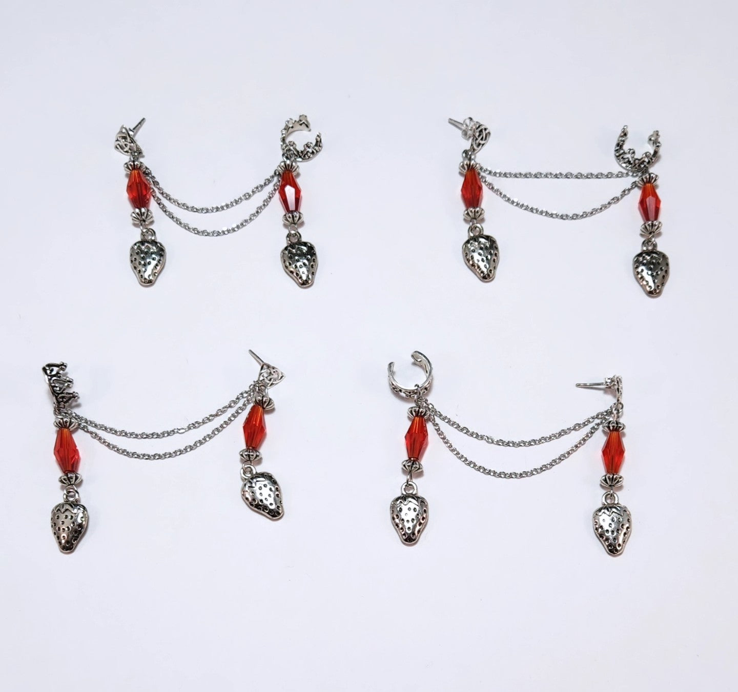Strawberry Chain Ear Cuff