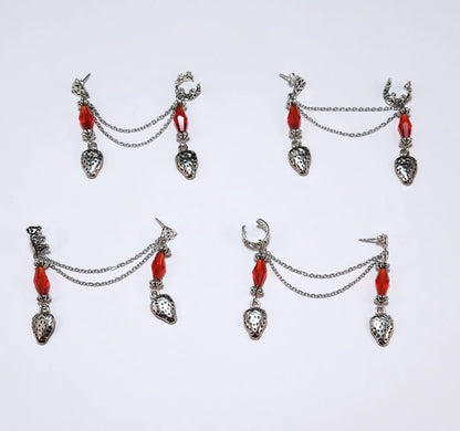 Strawberry Chain Ear Cuff