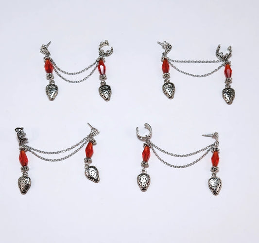 Strawberry Chain Ear Cuff