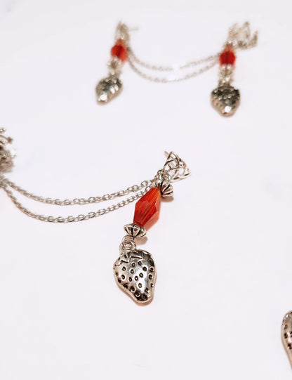 Strawberry Chain Ear Cuff