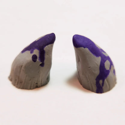 Assorted Aradani Resin Glue-on Horns - Magical Teal and Purple