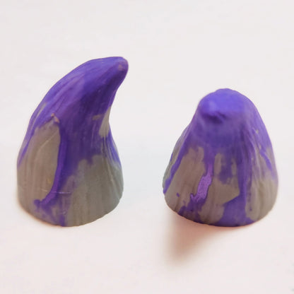 Assorted Aradani Resin Glue-on Horns - Magical Teal and Purple