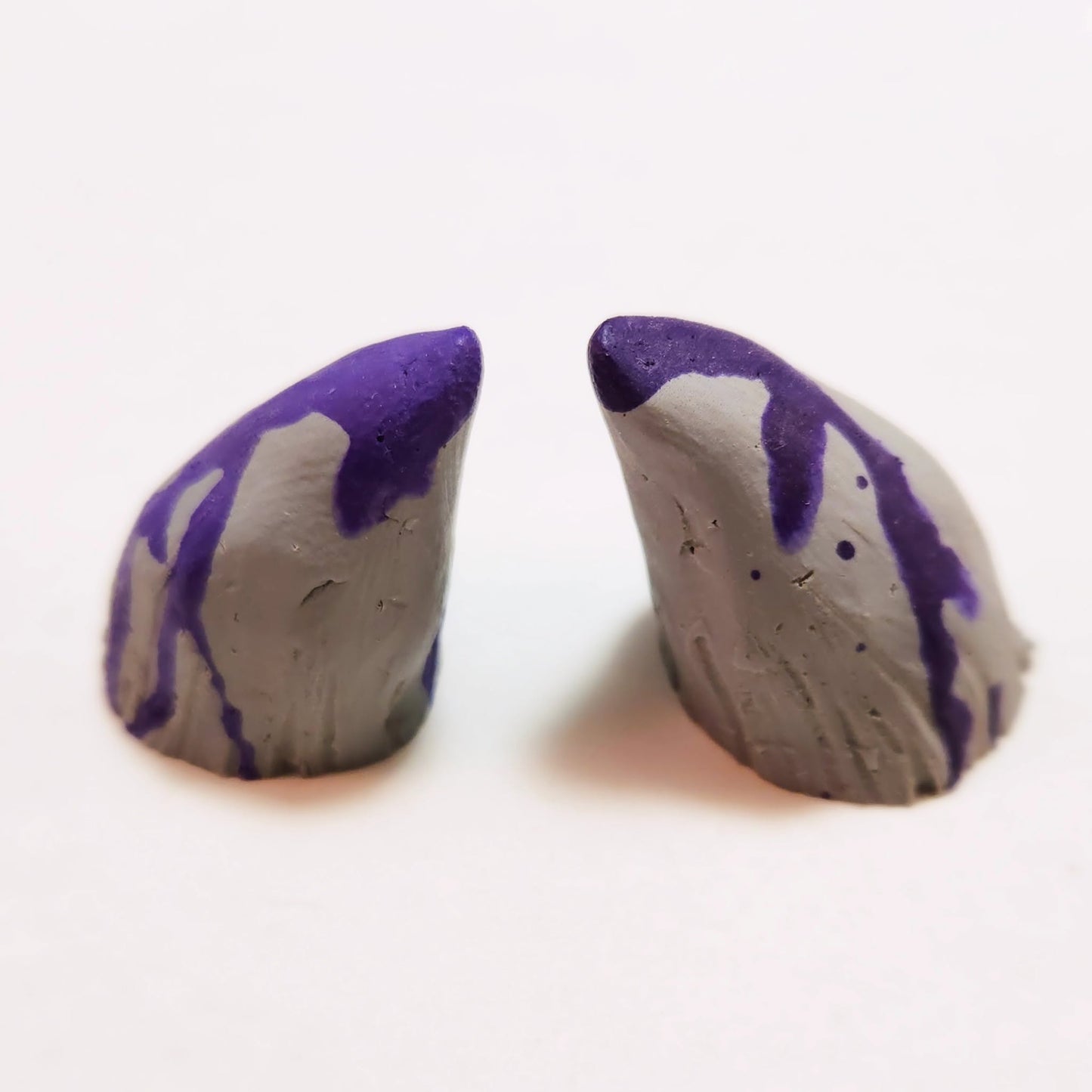 Assorted Aradani Resin Glue-on Horns - Magical Teal and Purple