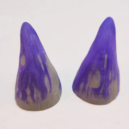 Assorted Aradani Resin Glue-on Horns - Magical Teal and Purple