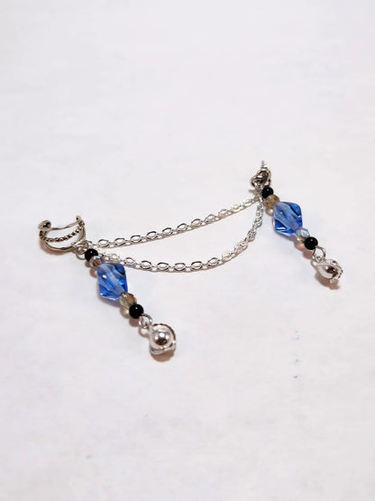 Crystal Lake Chain Ear Cuff