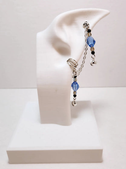Crystal Lake Chain Ear Cuff