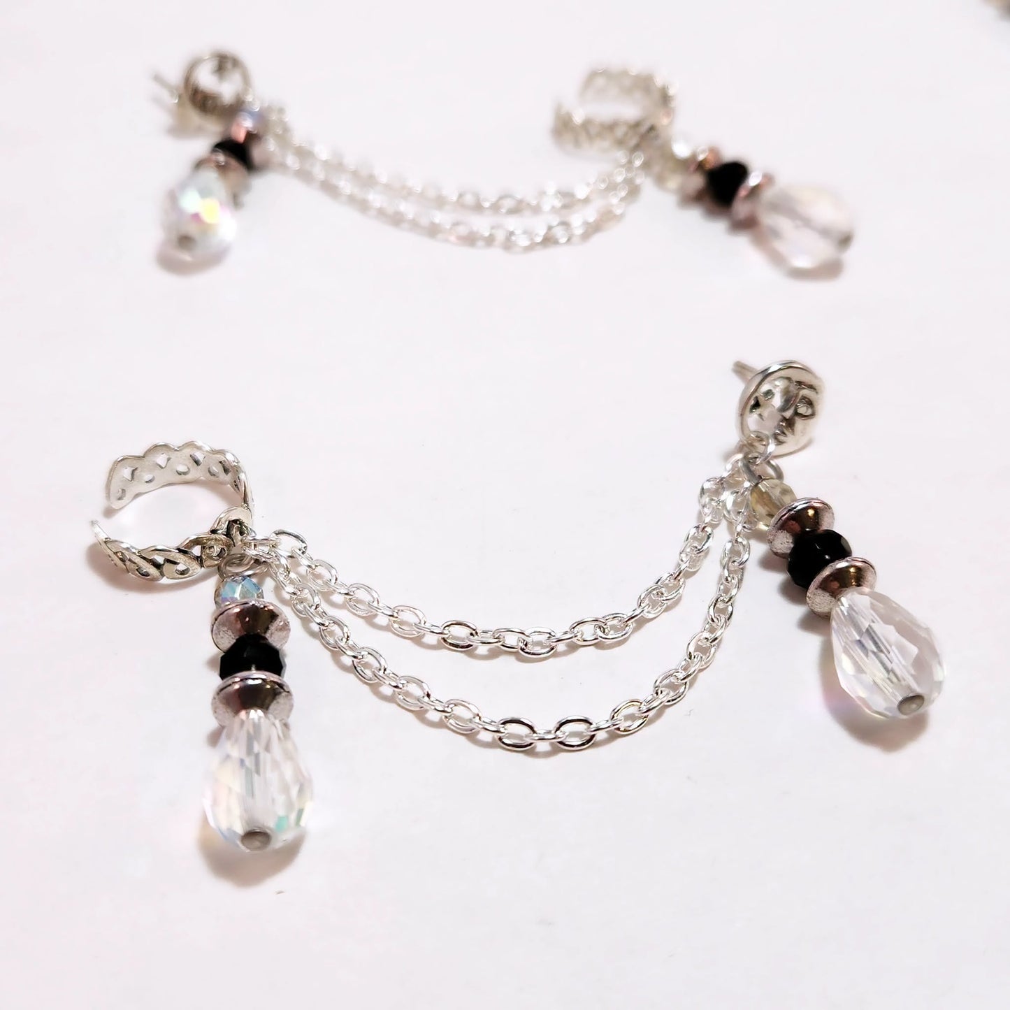 Sparkling Starlight Fancy Chain Ear Cuff