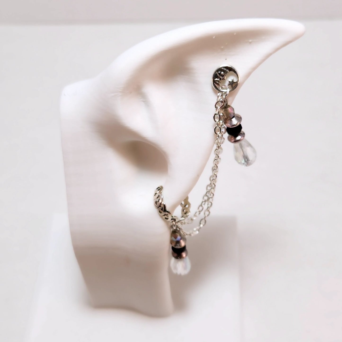 Sparkling Starlight Fancy Chain Ear Cuff