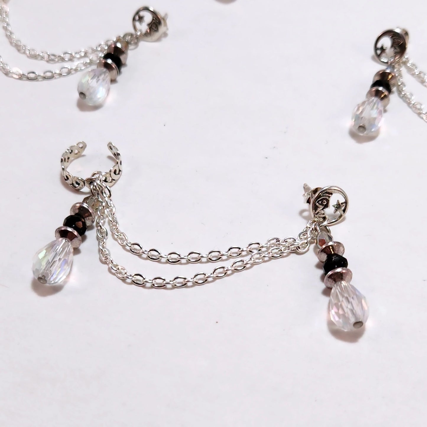Sparkling Starlight Fancy Chain Ear Cuff