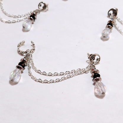 Sparkling Starlight Fancy Chain Ear Cuff