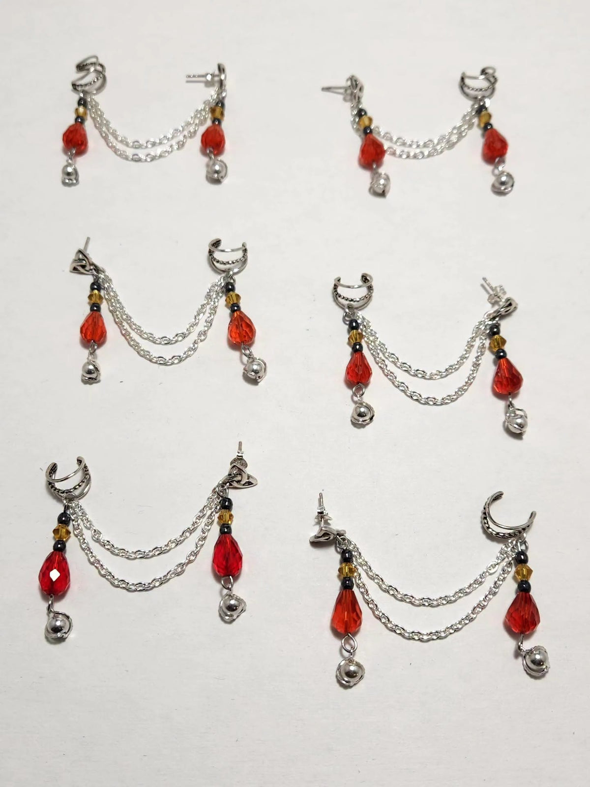Ember Glow Fancy Chain Ear Cuff
