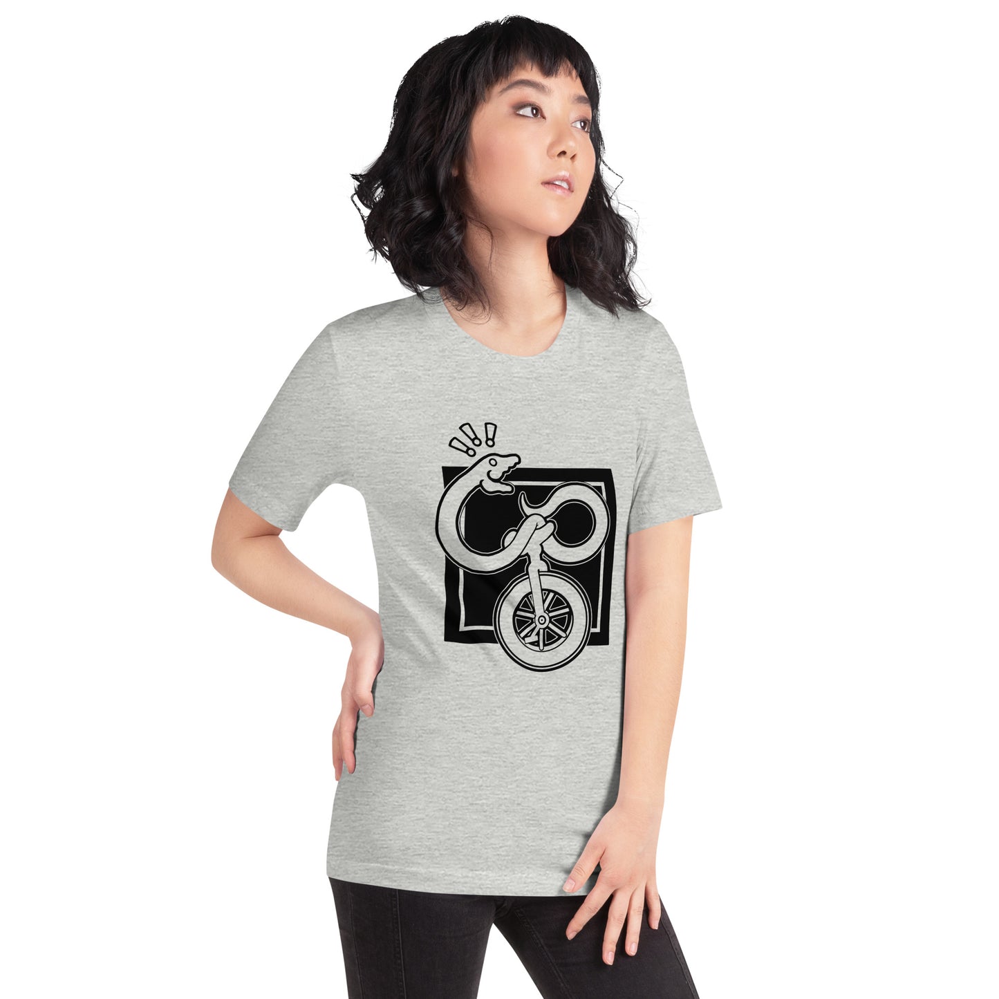Snake on a Unicycle t-shirt