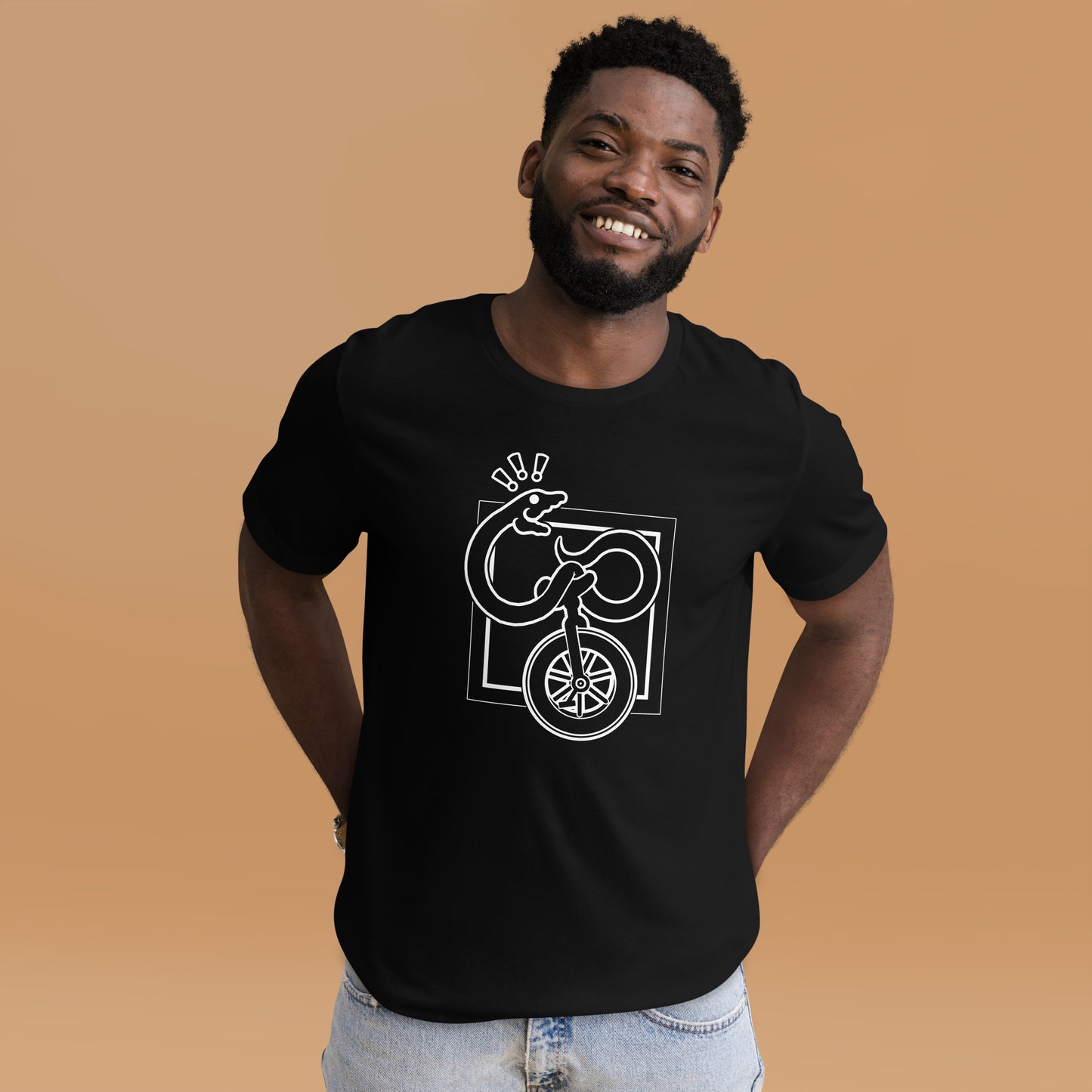 Snake on a Unicycle t-shirt