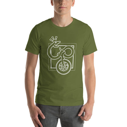 Snake on a Unicycle t-shirt