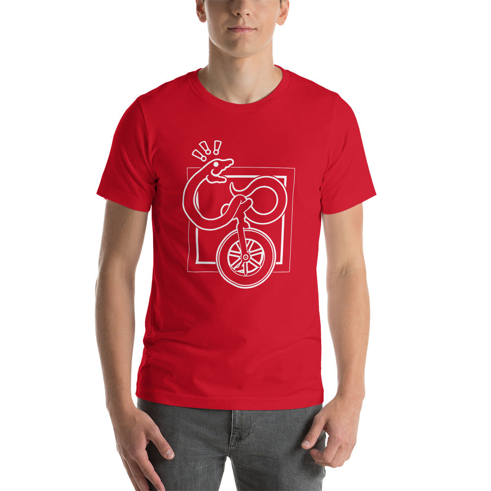 Snake on a Unicycle t-shirt