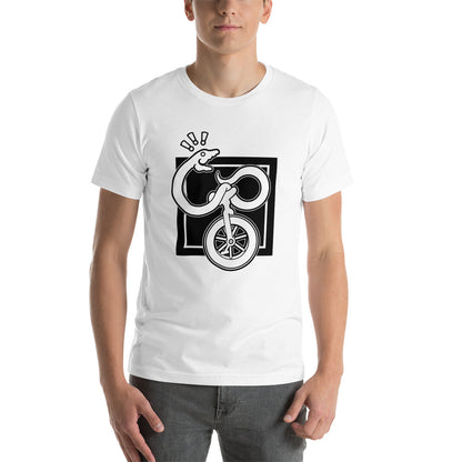 Snake on a Unicycle t-shirt