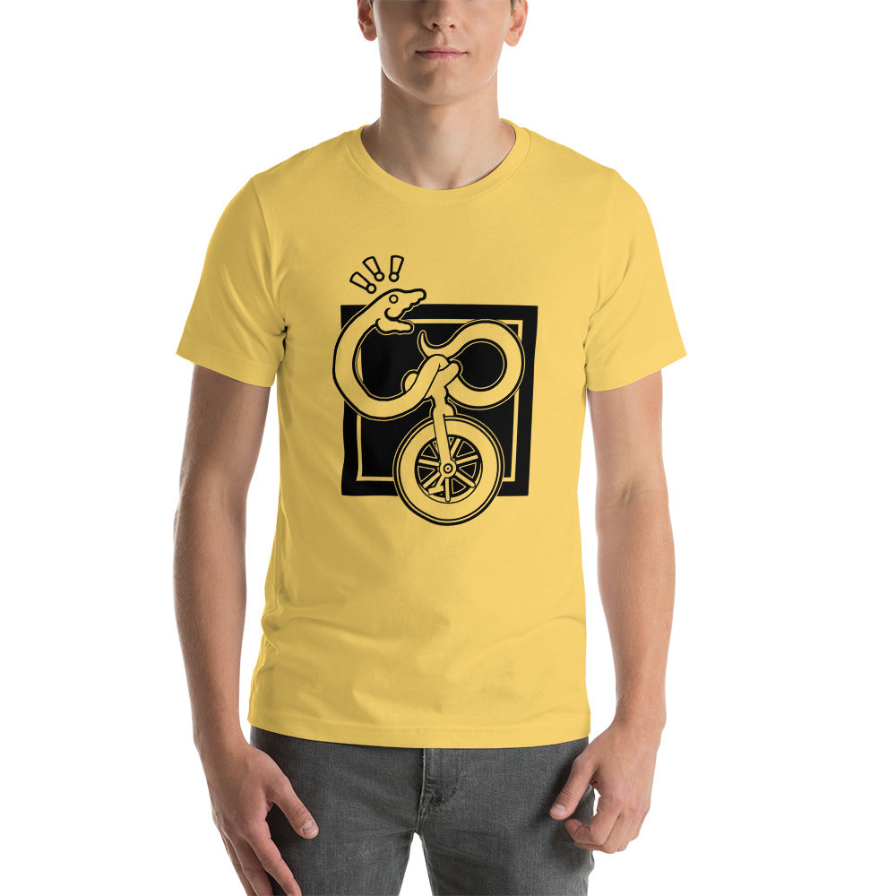 Snake on a Unicycle t-shirt