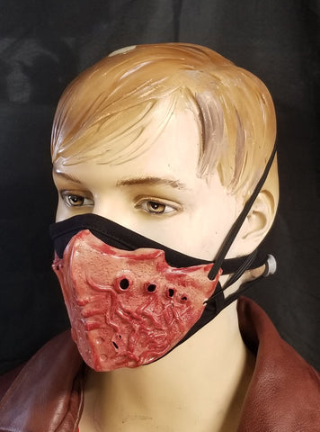Biomorphic Mask covering - Ruby Red