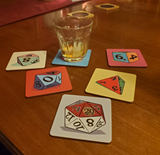 Ceramic Coasters featuring Geek Pop Dice