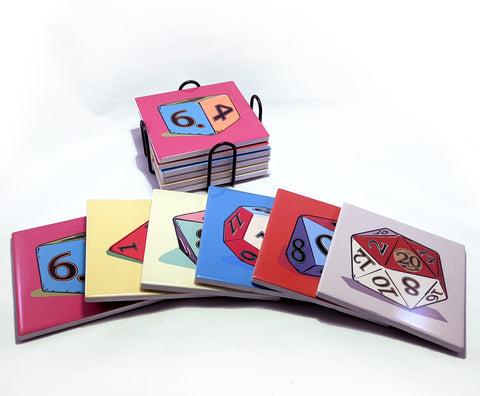 Ceramic Coasters featuring Geek Pop Dice