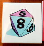 Ceramic Coasters featuring Geek Pop Dice