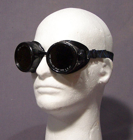 Plain Round Goggles - Gloss Black