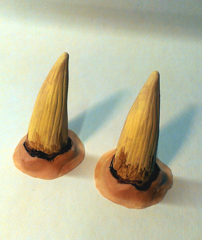 Large Bone Demon Horns aged bone